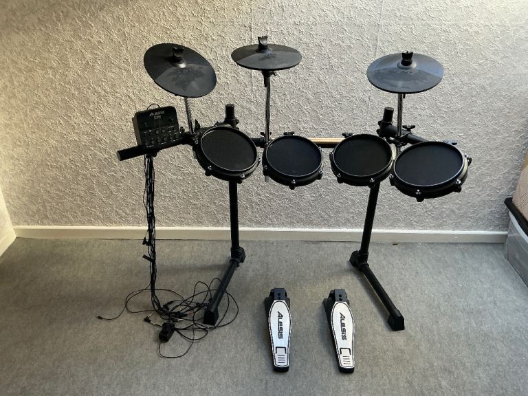 Alesis Electronic Drum Kit with Pedals – Good Condition