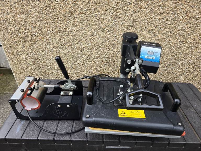 Pixmax,9007,5 In 1 Heat Press Machine Combo Swing Press T-Shirt Mug Cap Plate