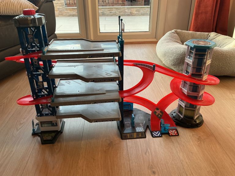 Toy garage playset.