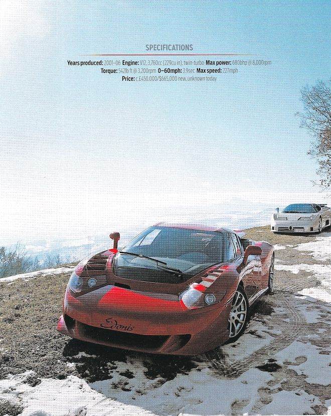 Framed Or Un-Framed Original Magazine Advertisement Of A Super Car B ENGINEERING EDONIS