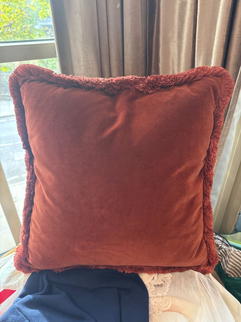 Soho Home Margeaux Velvet Cushion, 50x50 cm in Rust