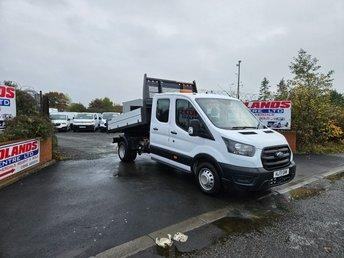 2021 ON A 71 PLATE FORD TRANSIT 350 130BHP ULEZ FREE CREWCAB TIPPER 24K ULEZ 