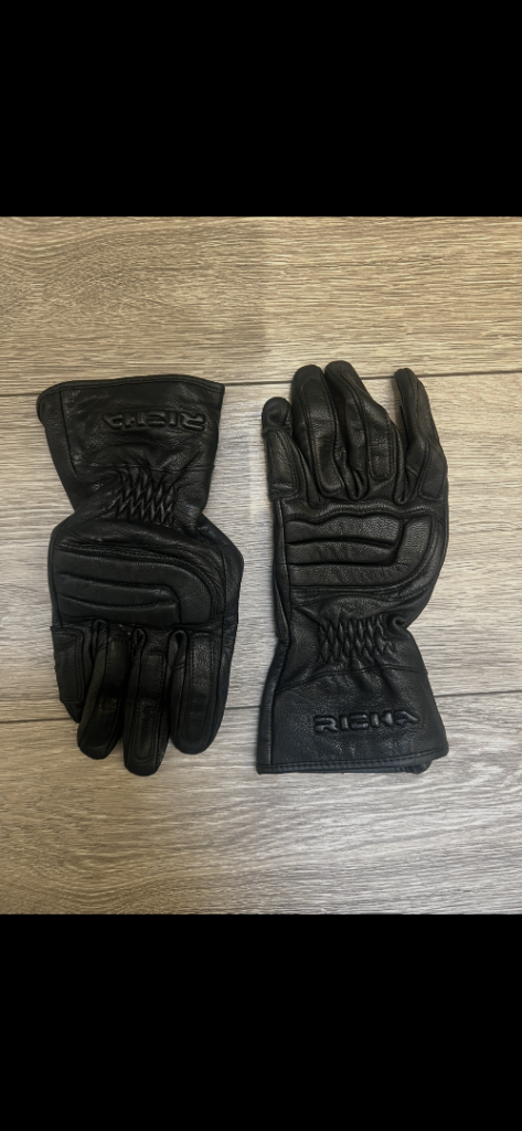 Leather ladies motorcyle gloves 