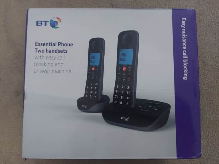 BT Essential Phone with Call Blocking – Twin Handsets