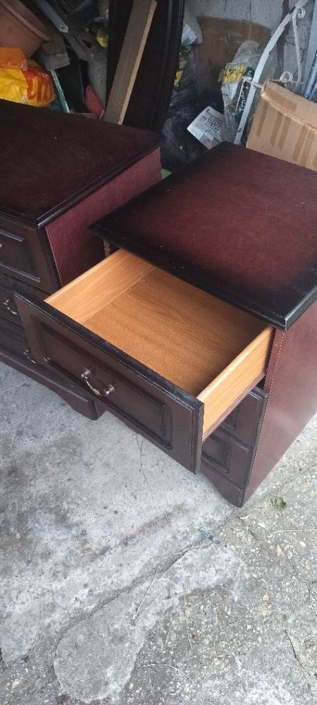 2 x Walnut Chest of drawers