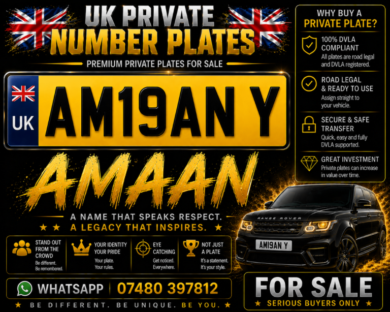 Private number plate AMAN J .!