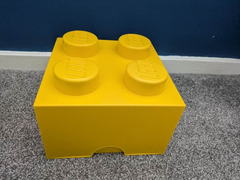Yellow Lego Storage Box (4 stud)