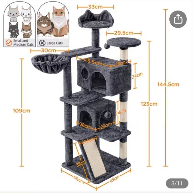 Brand new Yaheetech Cat Tree 145cm