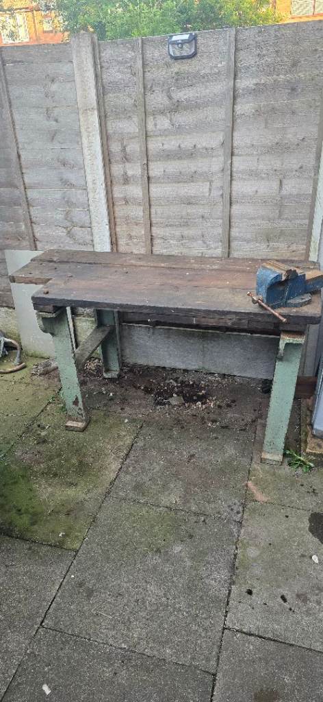 Very heavy work bench collect rushall ws41lb £100 cash NO HOLDING NEED GONE 