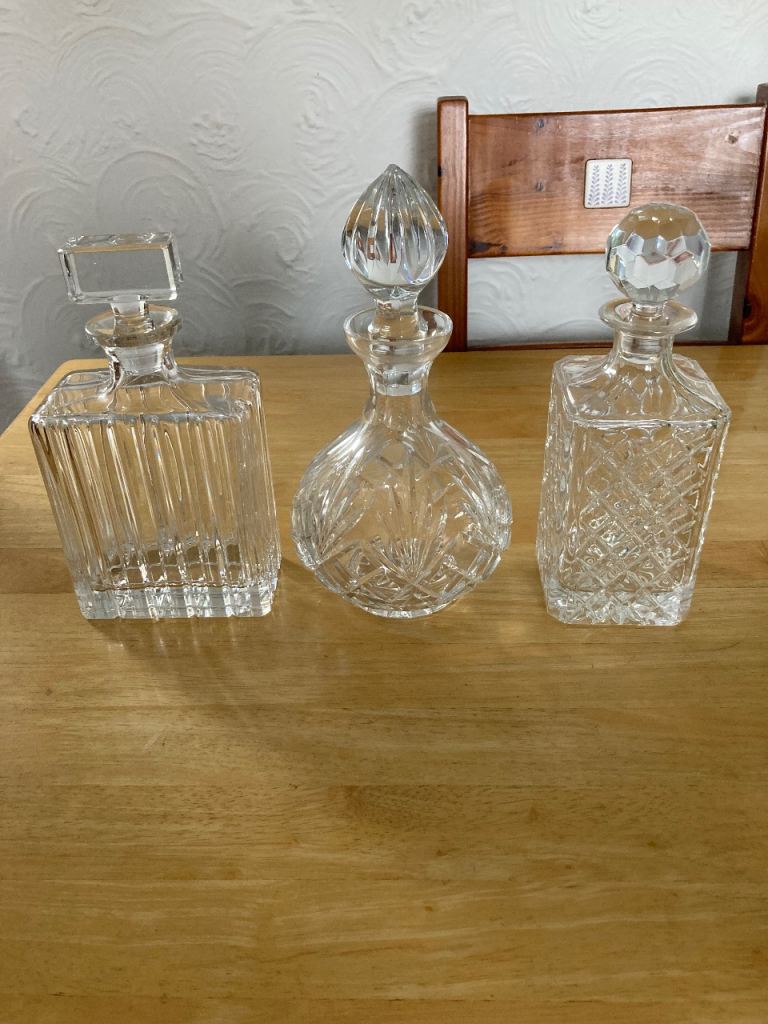 Cut Glass Decanter Bundle