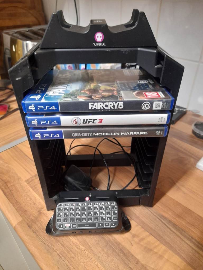 Playstation 4 games rack and controller keypad