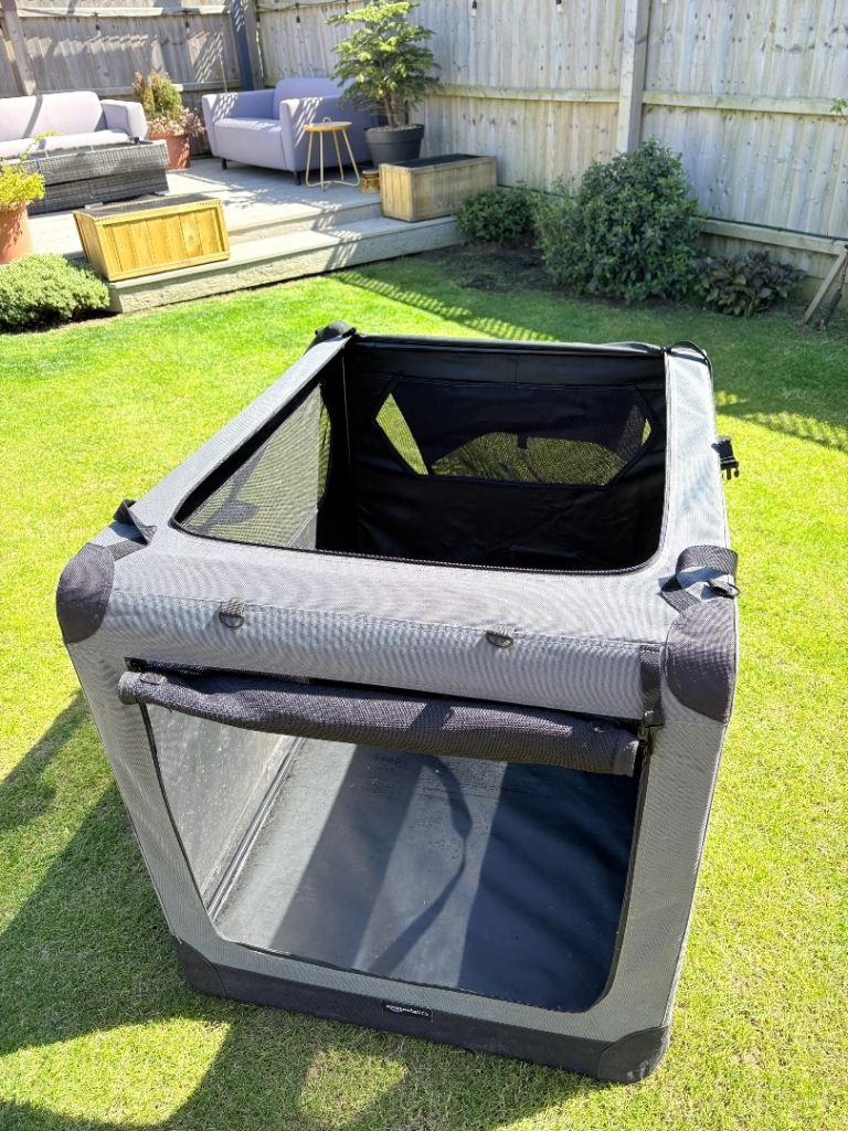 Very large foldable fabric dog crate