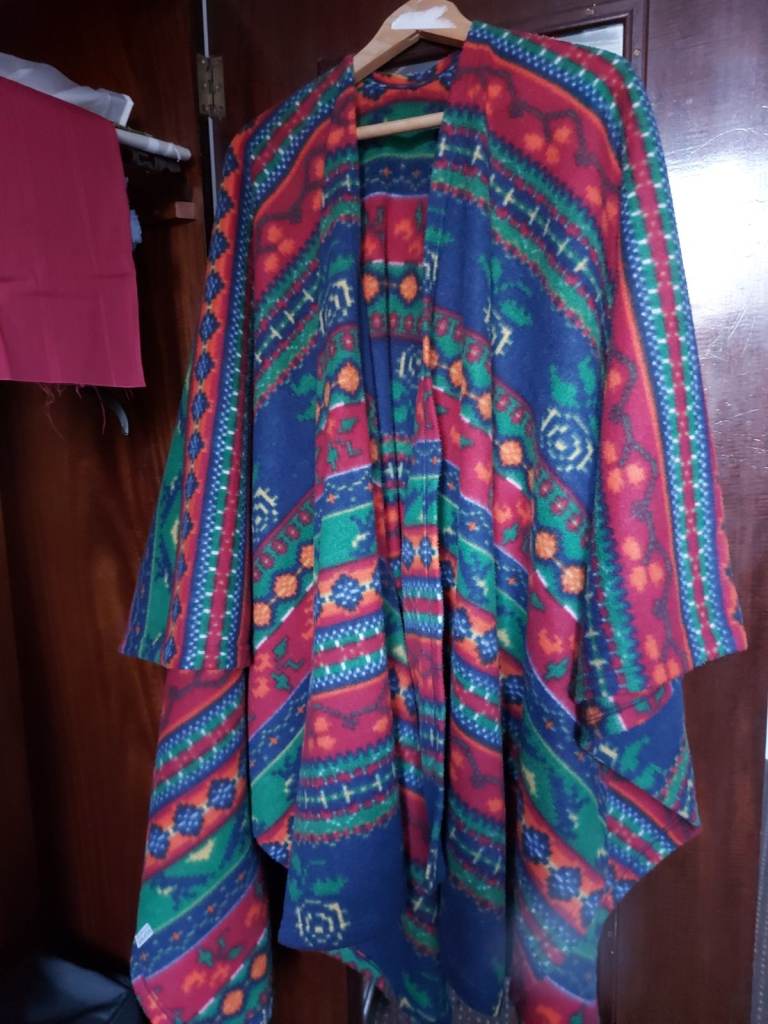 Aztec style wrap cape
