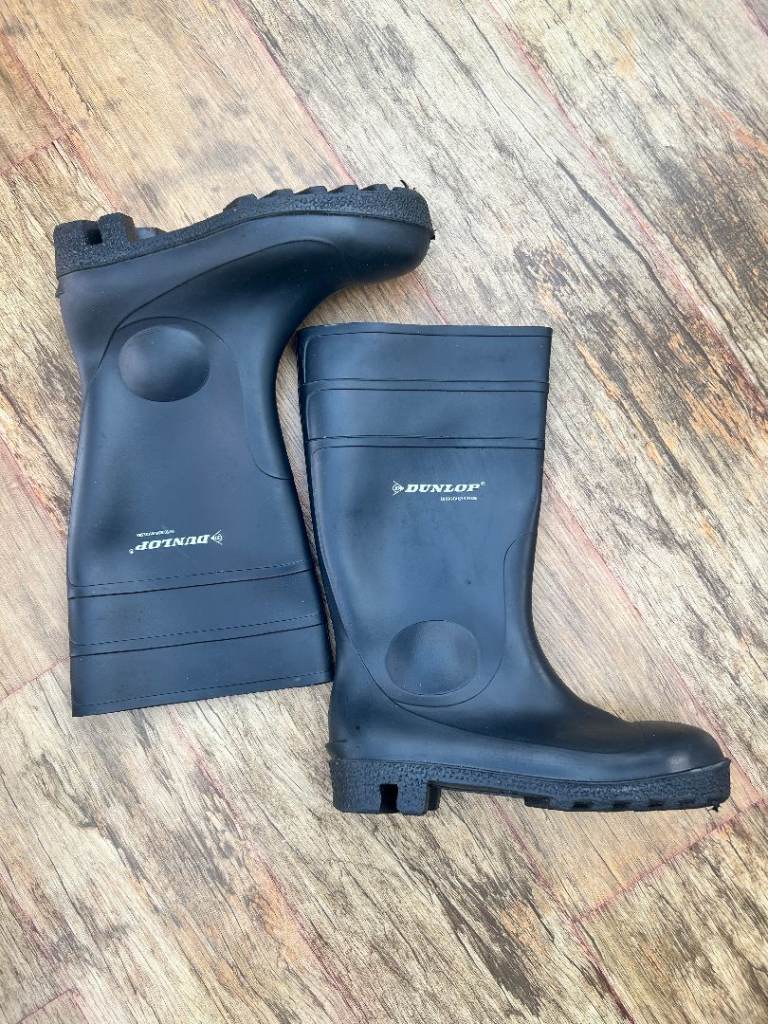 DUNLOP Protomaster Black 142PP Size 8 Safety Wellington Boots Brand New