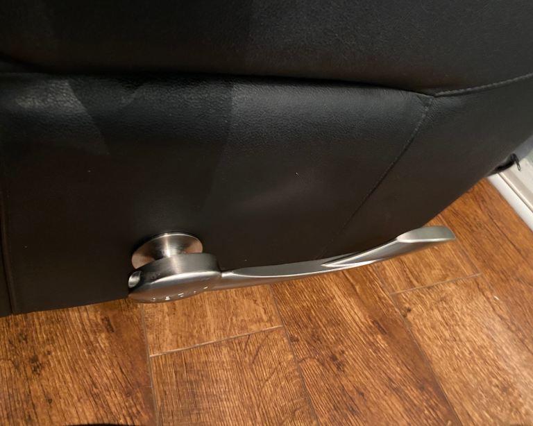 La-Z / Lazy Boy Black 3 Seater Sofa with Electric Reclining Arm Chair & Regular Arm Chair