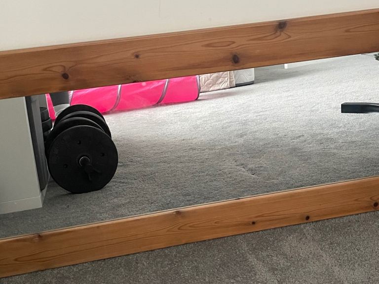 Large Wooden Framed Mirror 