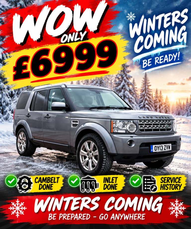2013 LAND ROVER DISCOVERY HSE 7 seater 4x4 Auto Winters coming Only £6999