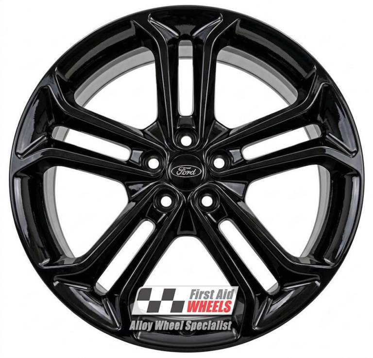 R561BG Swap FORD FOCUS ST 4X 19'' GENUINE 5 TWIN SPOKE GLOSS BLACK ALLOY WHEELS