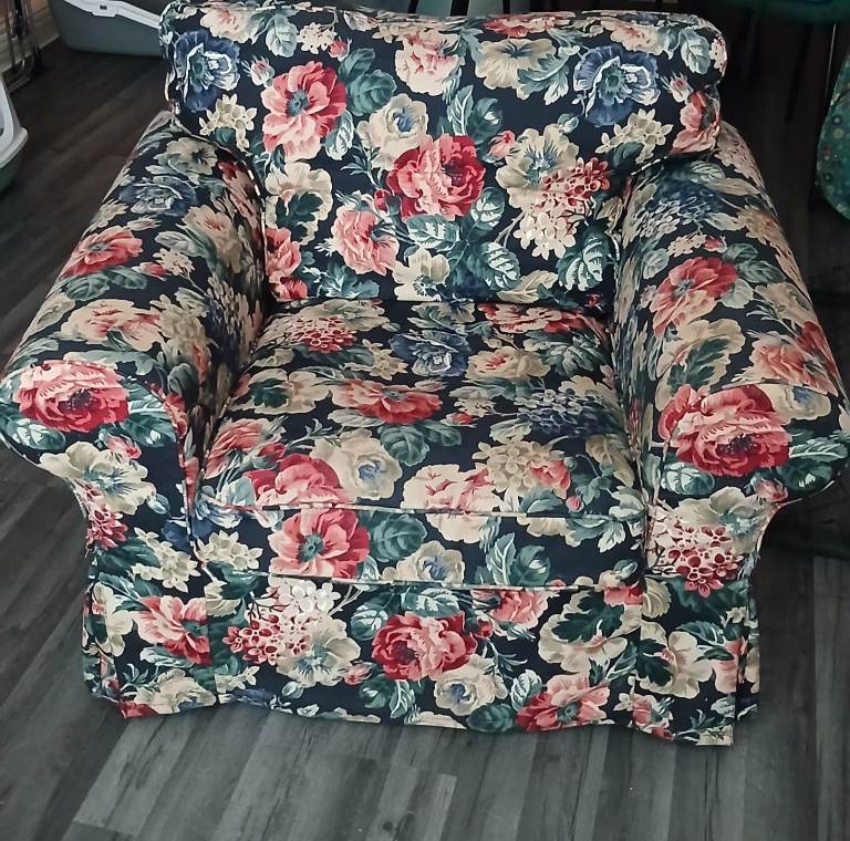 Floral Armchair - Good Condition, Comfy Accent Chair