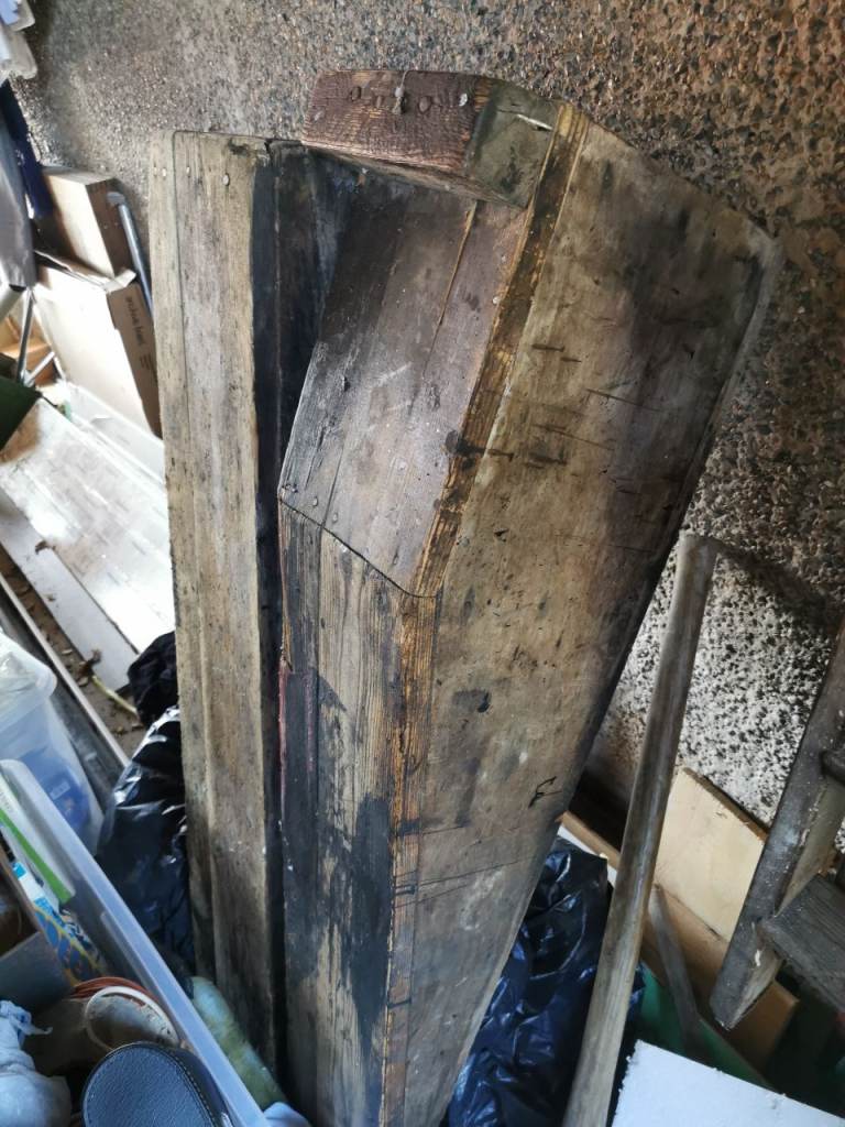 2 wooden vintage car ramps