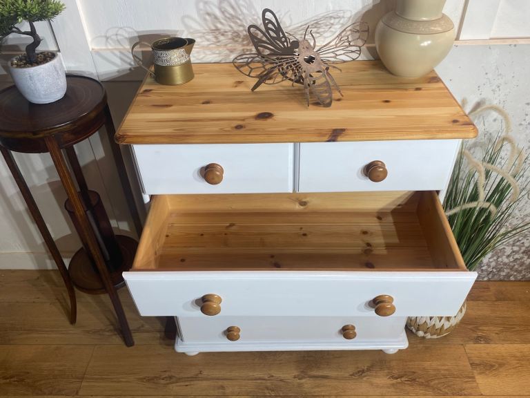 Solid pine chest of drawers
