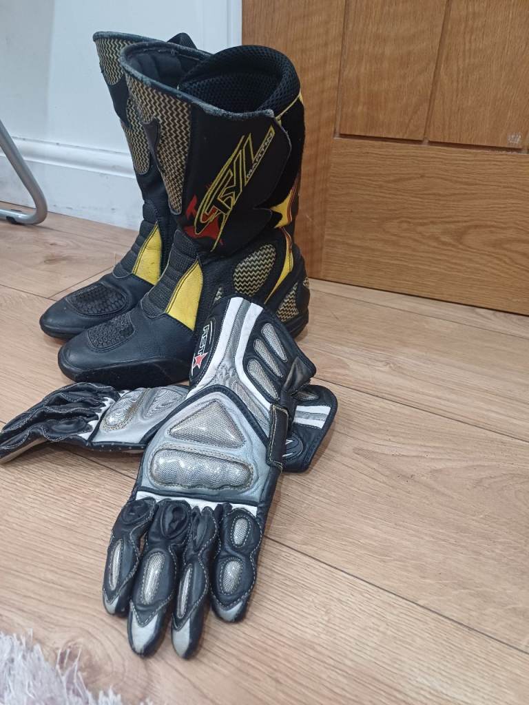 image for Motorbike boots and gloves 
