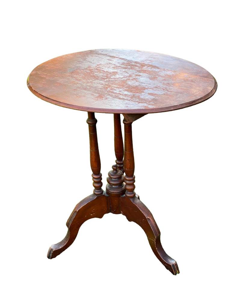 Vintage English Tripod Occasional Table with Tilted Top