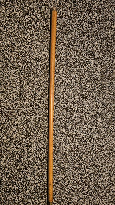 Vintage Silver Topped Malacca Walking Cane 