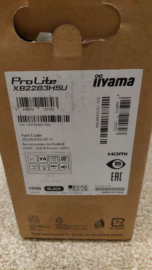 Computer monitor, headset, keyboard and mouse