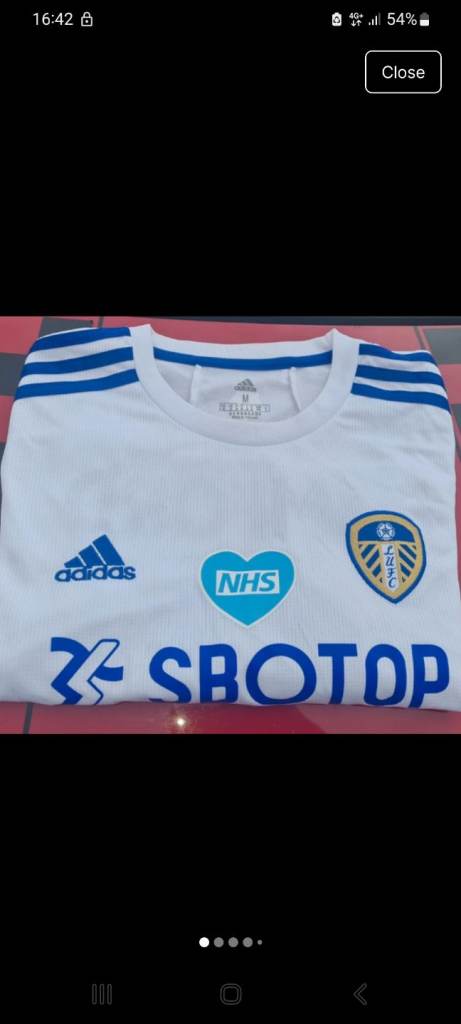 Leeds United NHS/ Patrick Bamford football shirt uk medium ultra rare. very good condition.