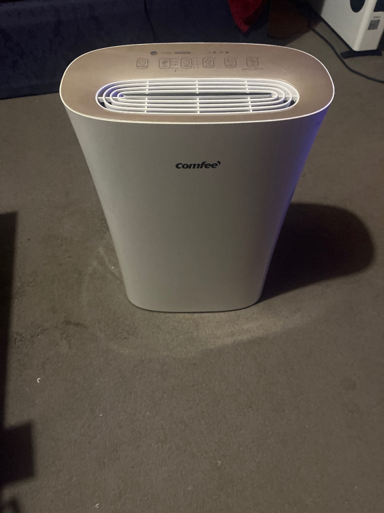 Comfee Air Purifier - Good Condition, White and Gold