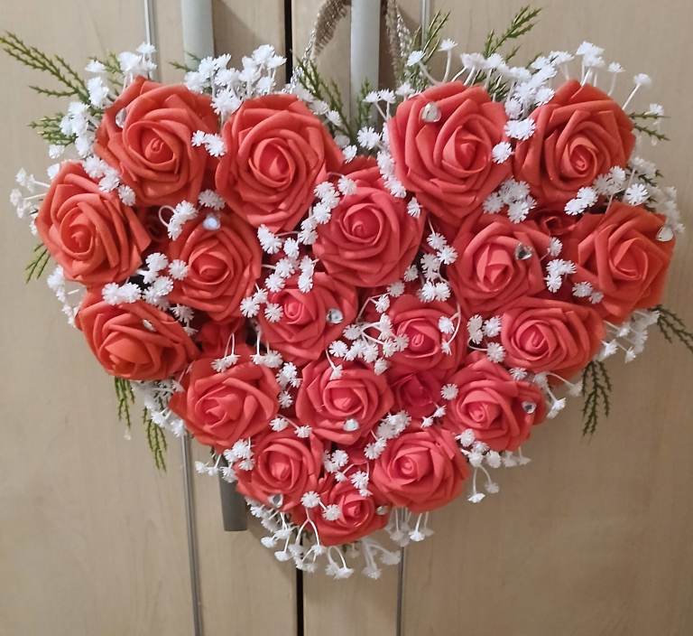 Red rose wall hanging home decor new