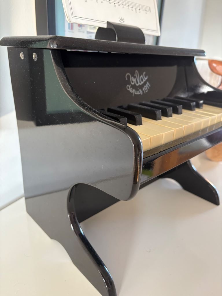 Wooden toy piano