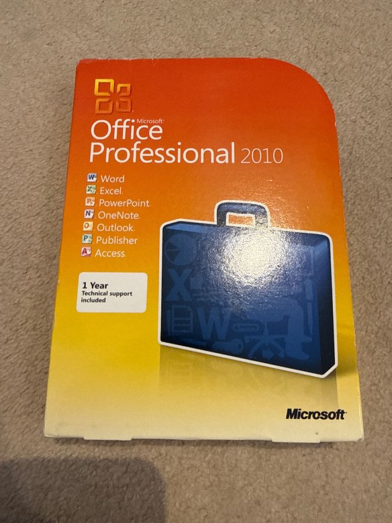 Microsoft Office Professional 2010 – Full Suite, Good Condition