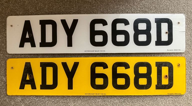 ADY 668D Adrian Aiden Aidy Private Number Plate Registration Reg Cherished Personalised