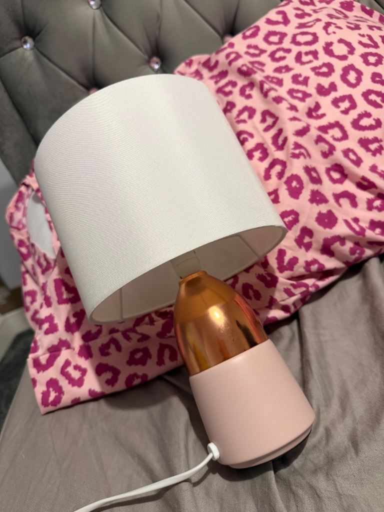 Pink and rose gold lamp 