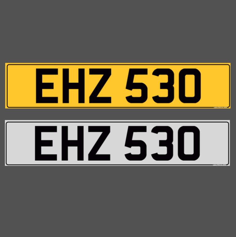 EHZ 530 - Dateless Cherished Registration Number Plate - BMW 530 Maybe? 
