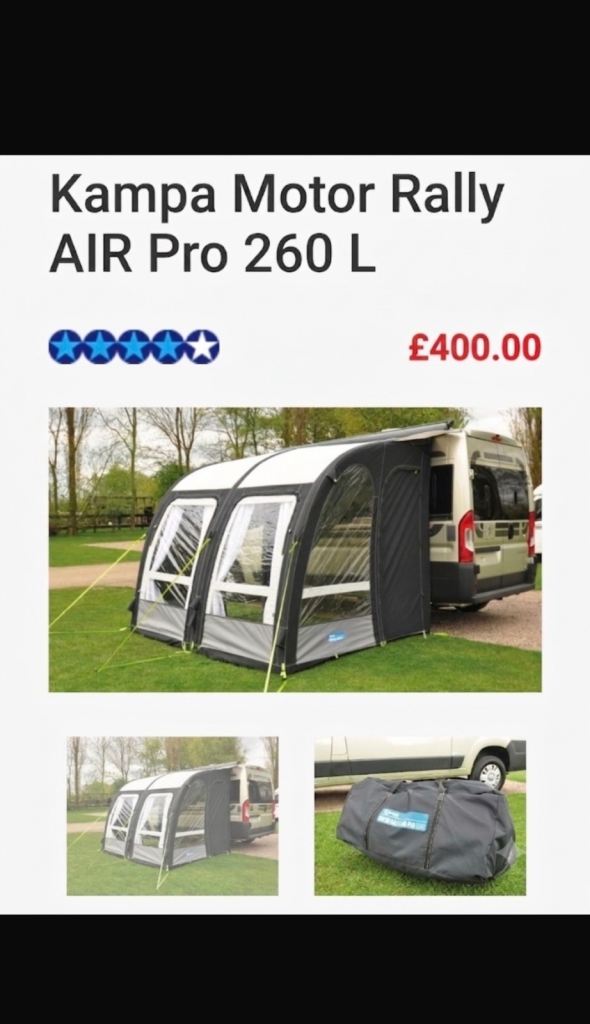 Blow up awning 