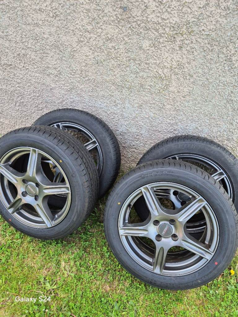 4 alloys and tyres 16  195/55 4×100 pcd