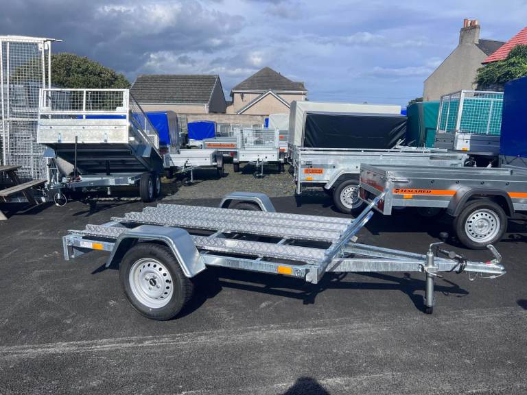 Brand New 2m x 1,25m Single Axle Motorbike Trailer 750KG
