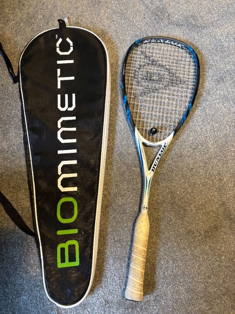 Dunlop Biomimetic Apex Force HM6 Carbon Power Ridge Squash Racket