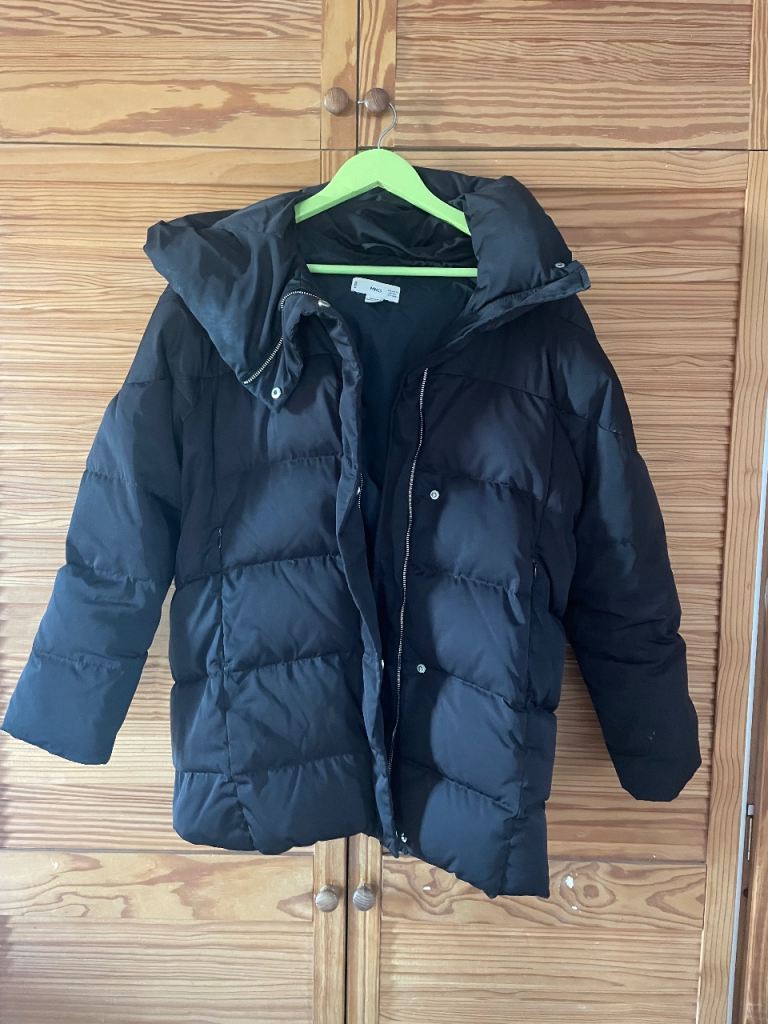MNG Black Water Repellent Puffer Coat – Good Condition
