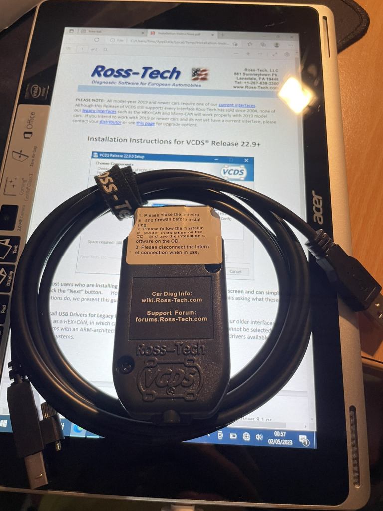 Diagnostic Scanner Vcds for Audi Skoda Seat Volkswagen Tablet Laptop