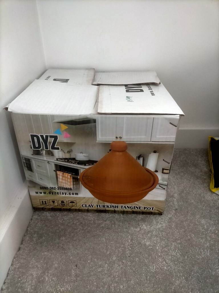 Turkish clay tagine pot