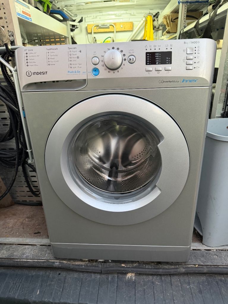 Indesit 8kg silver washing machine - FREE INSTALLATION - No Payment Until After Installation
