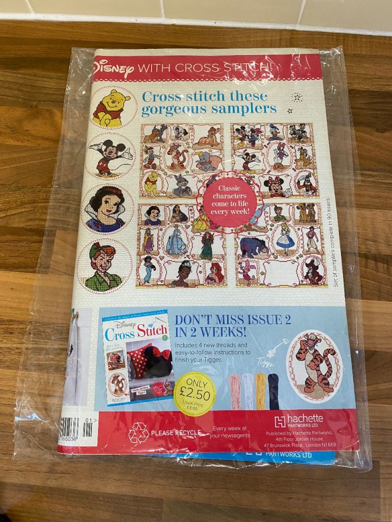 NEW Disney Cross Stitch Magazine & Kit - Issue 1