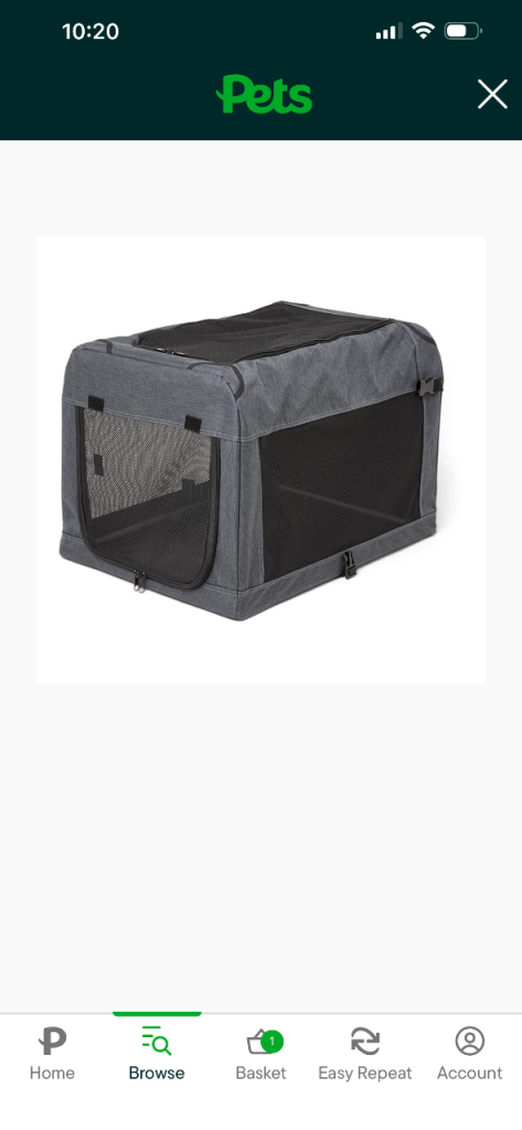 Canvas pet crate