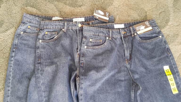 4 pairs of Womens NEW Jeans - Size 12 - £5 each - Cash on collection only from Chatham