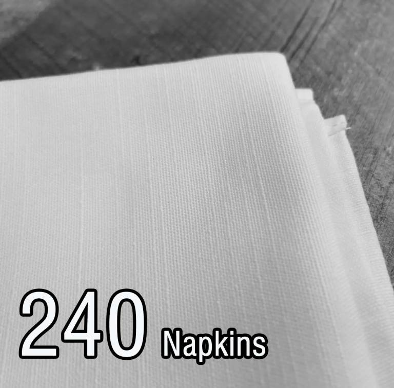 240 pcs Napkins Dinner Cloth Table Linen for Wedding Parties Restaurant Hotel - Brand New
