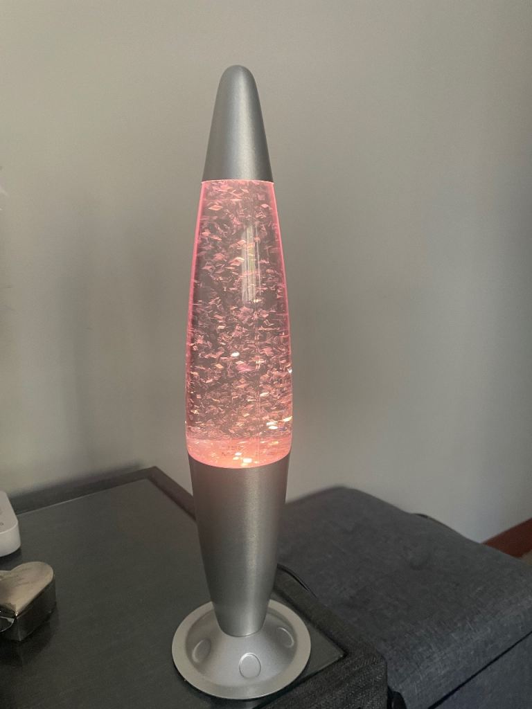 Pink glitter lava lamp